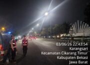 Jaga Kamtibmas Malam Hari, Polsek Cikarang Timur Intensifkan Patroli di Jalur Pantura Dan Perkampungan Padat Penduduk.