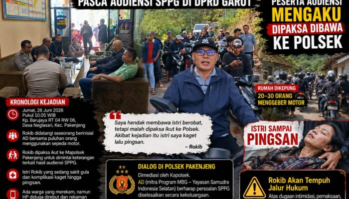 Pasca Audiensi SPPG di DPRD Garut, Diduga Terjadi Intimidasi Peserta Audiensi Mengaku dipaksa Dibawa ke Polsek, Istri Sampai Pingsan