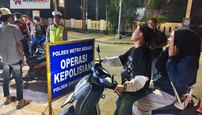 Gelar Operasi Tengah Malam, Polsek Cikarang Timur Sita Motor Tanpa Surat di Jalan Citarik Karangsari