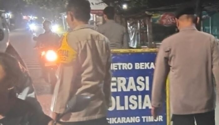 Polsek Cikarang Timur Gelar Operasi Kejahatan Jalanan, Perketat Pengawasan Malam di Jatibaru