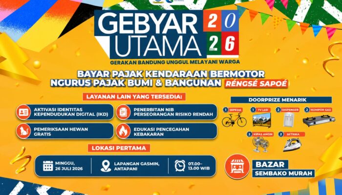 Gebyar Utama 2026 Hadir Kembali, Pemkot Bandung Sediakan Layanan Terpadu hingga Bazar Sembako Murah di Antapani