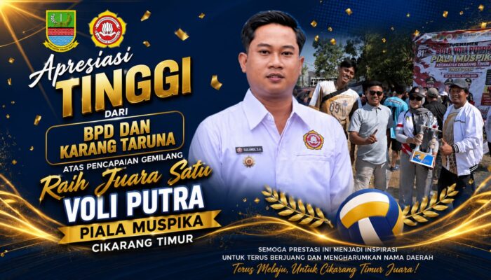 Banjir Pujian! Karang Taruna & BPD Guyur Apresiasi Tim Voli Jatireja Usai Juara Piala Muspika