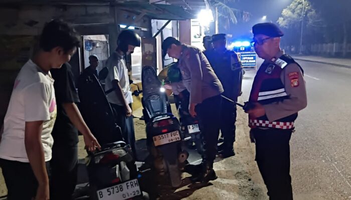 Gelar Operasi Kejahatan Jalanan, Polsek Cikarang Timur Sita Motor Bodong di Jatibaru