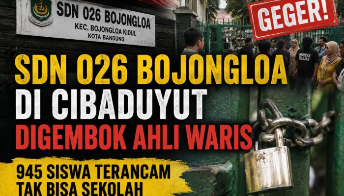 Geger! SDN 026 Bojongloa di Cibaduyut Digembok Ahli Waris, 945 Siswa Terancam Tak Bisa Sekolah