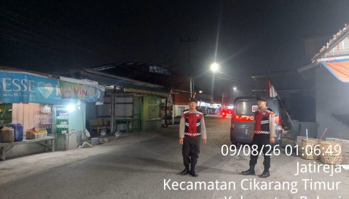 Cegah Tawuran dan 3C, Polsek Cikarang Timur Gencarkan Patroli Dini Hari