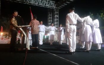 Jelang HUT RI ke-81, Pemdes Tanjungbaru Kukuhkan Anggota Paskibraka Terbaik Desa
