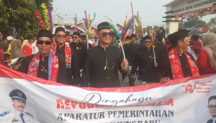 Ribuan Warga Tumpah Ruah, Perayaan HUT RI ke-81 di Desa Tanjungbaru Berlangsung Meriah Hingga Malam Puncak.