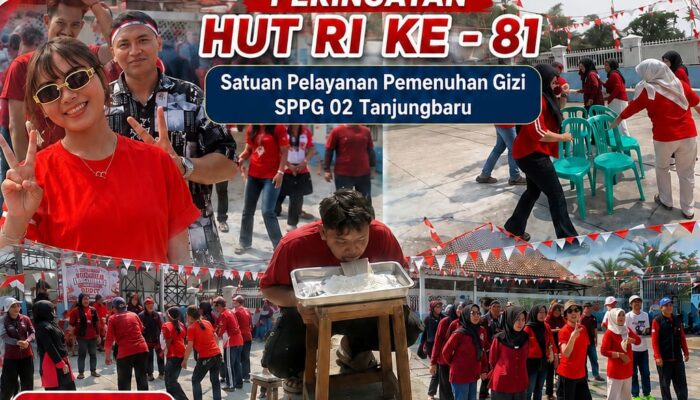 SPPG 02 Tanjungbaru Meriahkan HUT RI ke-81 dengan Semangat Kebersamaan dan Gizi untuk Generasi Bangsa