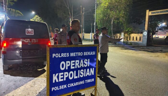 Polsek Cikarang Timur Gelar OKJ Dini Hari, Antisipasi Kejahatan Jalanan di Citarik Raya