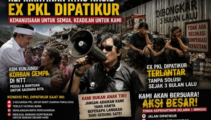 KDM Kunjungi Korban Gempa NTT, PKL Dipatiukur Bandung Meradang: Kami 3 Bulan Digusur Tanpa Keadilan!