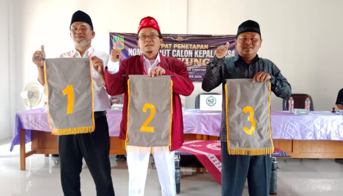 SAH! Tiga Putra Terbaik Cipayung Siap Bertarung di Pilkades 2026, Panitia Tetapkan Nomor Urut di Aula Desa