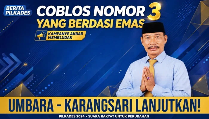 Kampanye Akbar Calon Kepala Desa Petahana Desa Karangsari Nomor Urut 3 Umbara Berlangsung Semarak