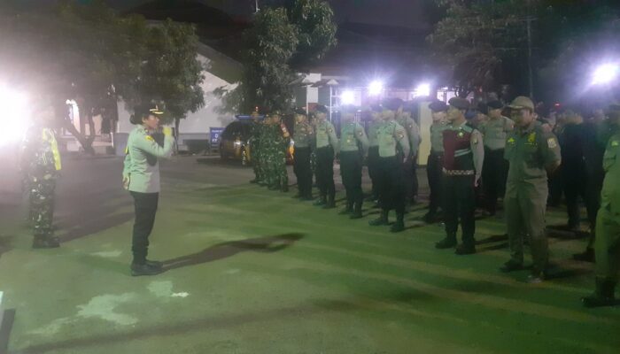Jelang Pilkades Serentak, Polsek Cikarang Timur Gelar Apel Patroli Gabungan Tiga Pilar