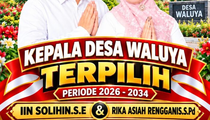 Menang Pilkades Waluya 2026, Iin Solihin S.E. Siap Wujudkan Desa Waluya Tertata dan Produktif Periode 2026-2034