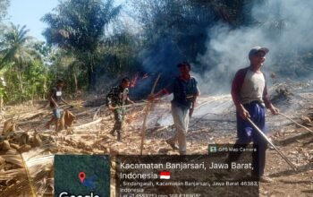 Gerak Cepat Babinsa dan Damkar, Kebakaran Lahan 5 Hektare di Banjarsari Ciamis Berhasil Dipadamkan